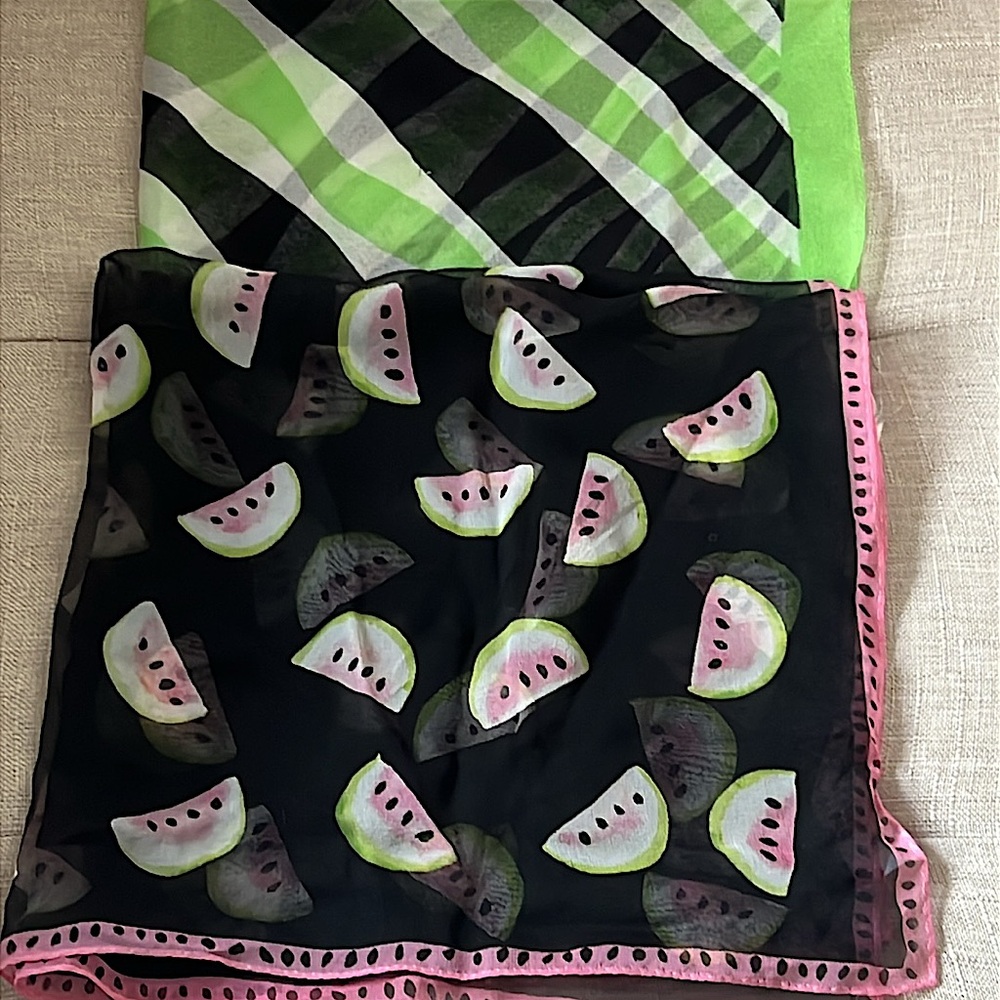 Set/2 Fashion Print Neck Scarves